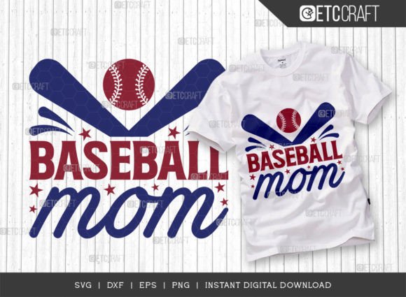 Baseball Mom SVG Cut File, Baseball Svg Graphics
