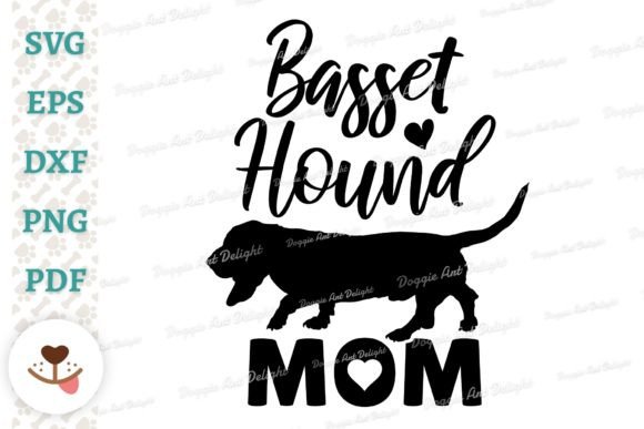 Basset Hound Mom Design, Dog Mom Svg Png Graphics and Crafts