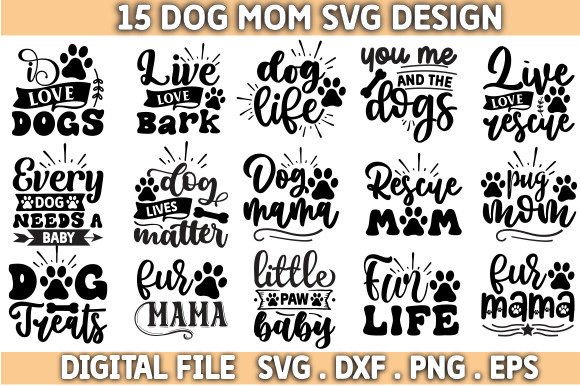 Dog Mom Svg Bundle, Dog Mom Svg Design