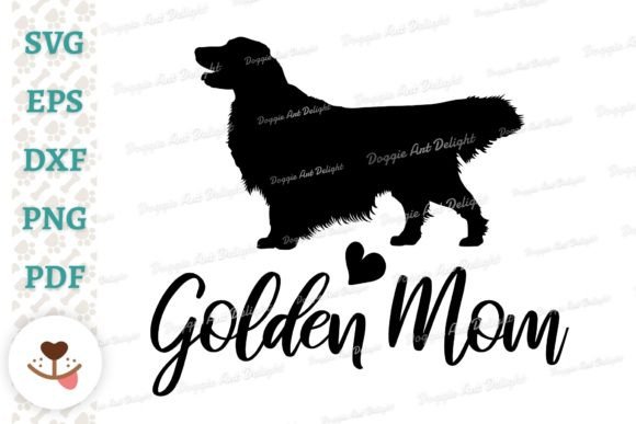 Golden Mom, Golden Retriever Dog Mom Svg Graphics