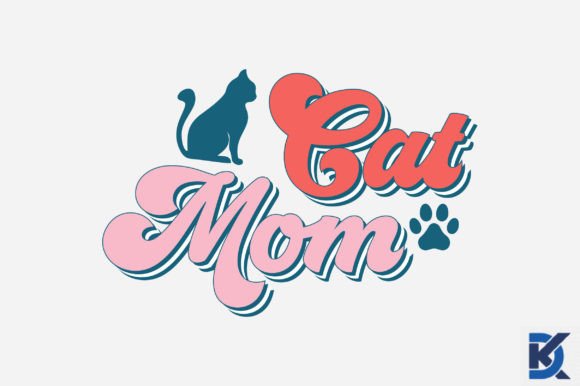 Retro Cat Mom SVG Design for Graphics and Crafts